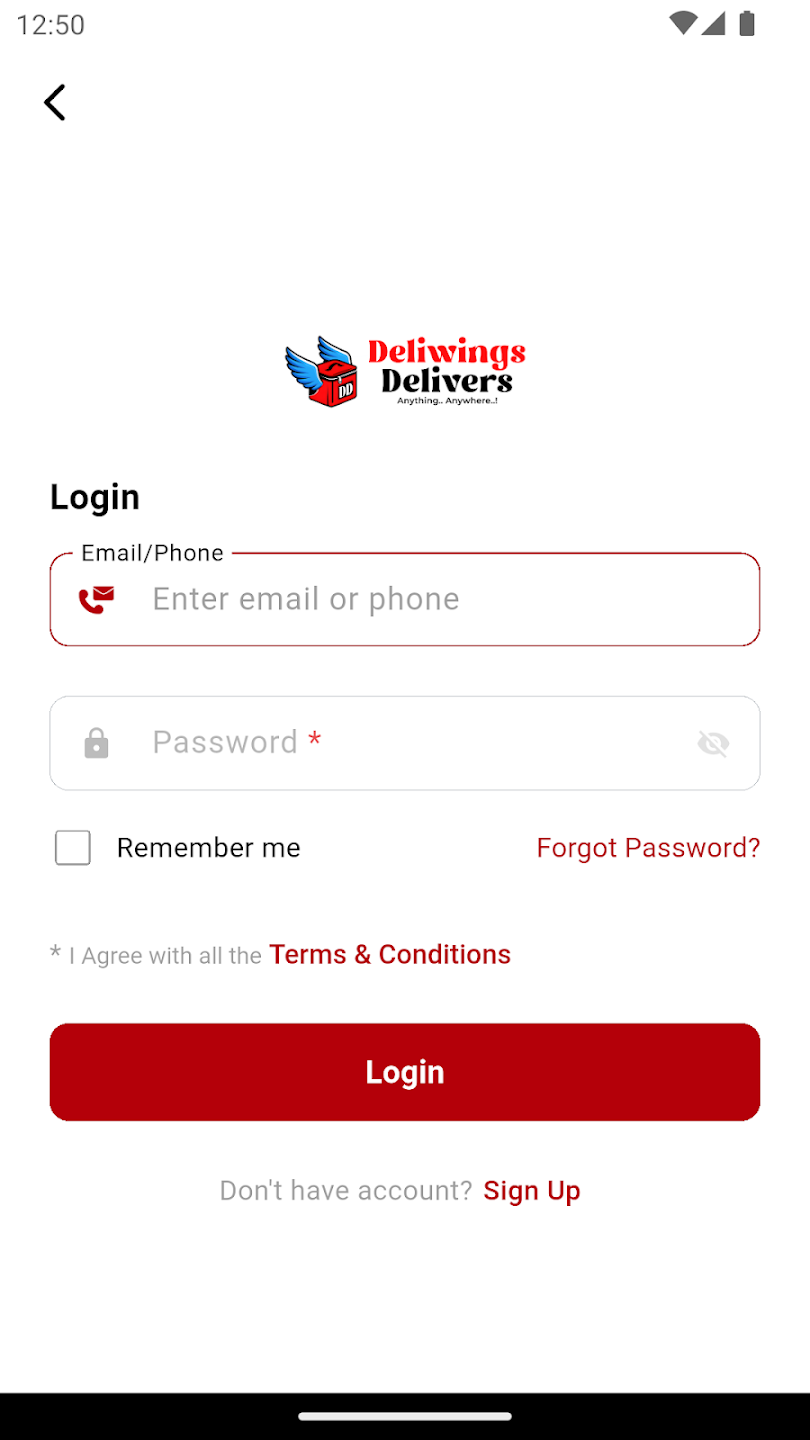 Deliwings App Preview